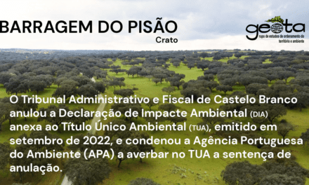 Um STOP à construção da Barragem do Pisão!