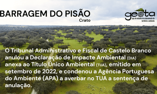 Um STOP à construção da Barragem do Pisão!